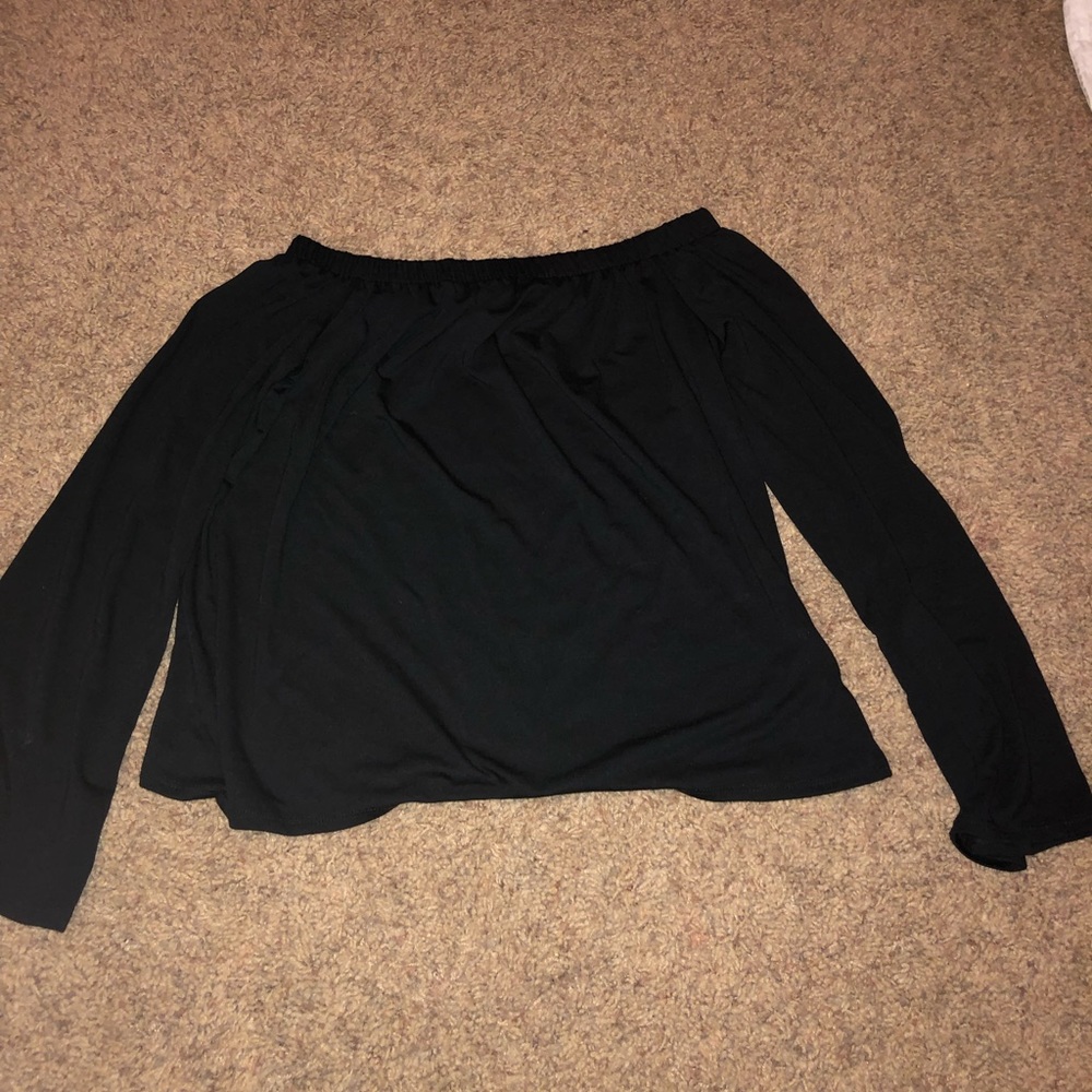 Flowy Off The Shoulder Long Sleeve Top